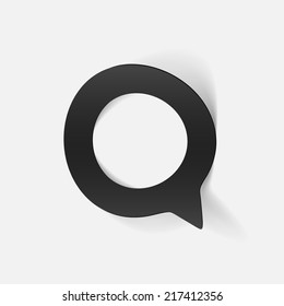 realistic design element: bubble, speech