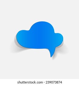 realistic design element: bubble, speech