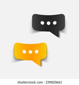 realistic design element: bubble, speech