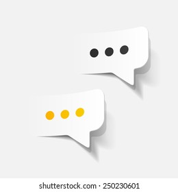 realistic design element: bubble, speech