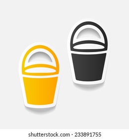 realistic design element: bucket