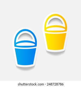 realistic design element: bucket