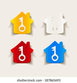 realistic design element: building, key