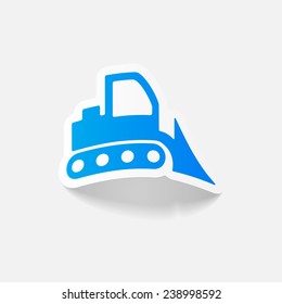 realistic design element: bulldozer
