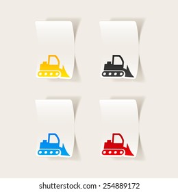 realistic design element: bulldozer