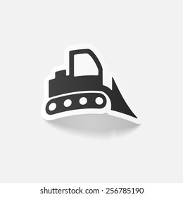 realistic design element: bulldozer