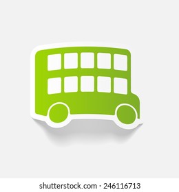 realistic design element: bus double decker