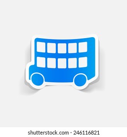 realistic design element: bus double decker