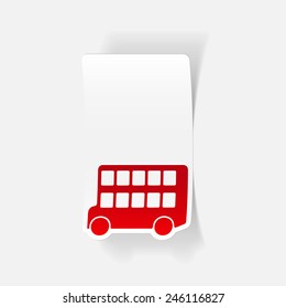 realistic design element: bus double decker