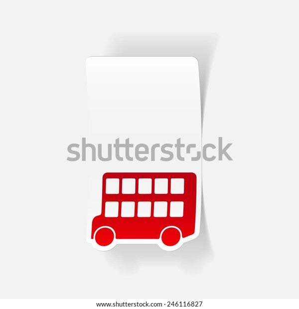 realistic design\
element: bus double\
decker