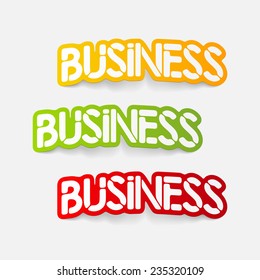 realistic design element: business