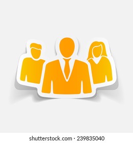 realistic design element: business people