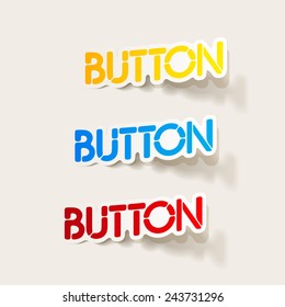 realistic design element: button