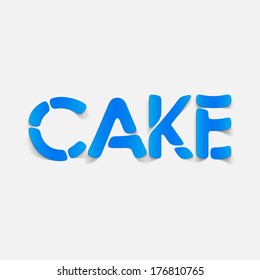 realistic design element: cake