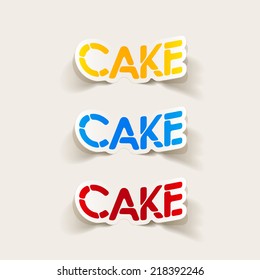 realistic design element: cake