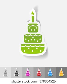 realistic design element. cake