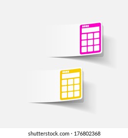 realistic design element: calculator