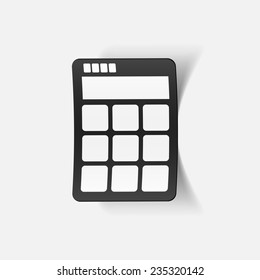 realistic design element: calculator