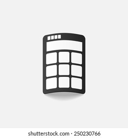realistic design element: calculator
