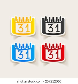 realistic design element: calendar