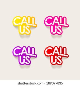realistic design element: CALL US