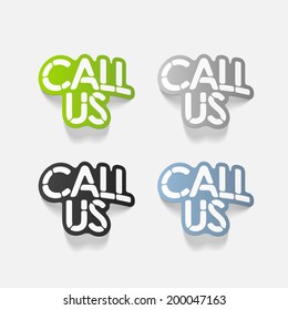 realistic design element: CALL US