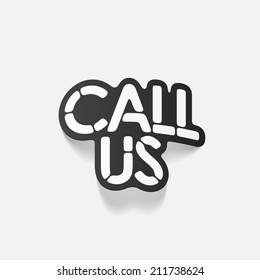 realistic design element: CALL US