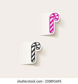 realistic design element: candy cane
