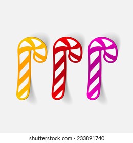 realistic design element: candy cane