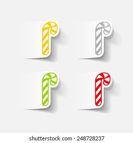 realistic design element: candy cane