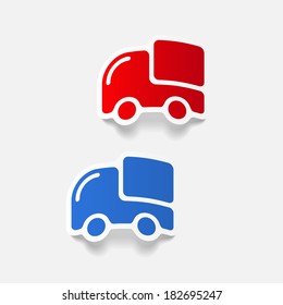 realistic design element: car, delivery