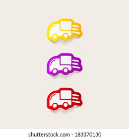 realistic design element: car, delivery