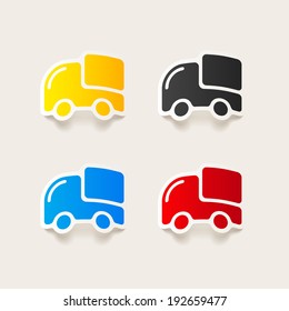 realistic design element: car, delivery