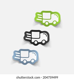 realistic design element: car, delivery