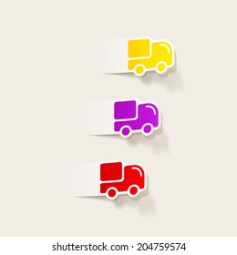 realistic design element: car, delivery