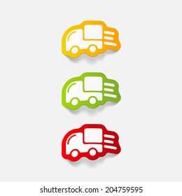 realistic design element: car, delivery