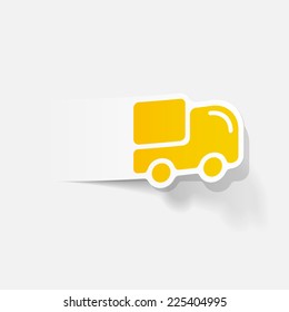 realistic design element: car, delivery