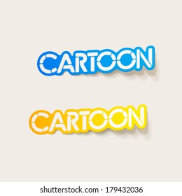 realistic design element: cartoon