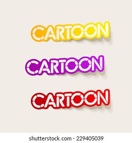 realistic design element: cartoon