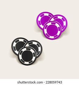 realistic design element: casino chips