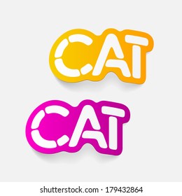 realistic design element: cat