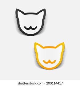 realistic design element: cat
