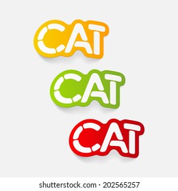 realistic design element: cat