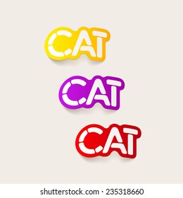 realistic design element: cat