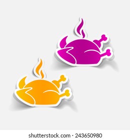 realistic design element: chicken