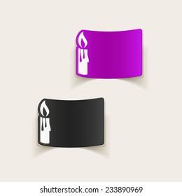 realistic design element: christmas candle