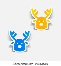 realistic design element: christmas deer