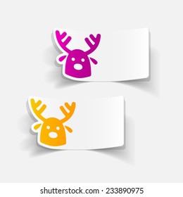 realistic design element: christmas deer