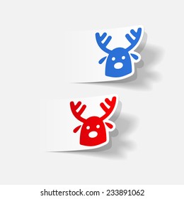 realistic design element: christmas deer