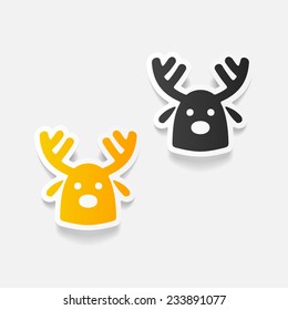 realistic design element: christmas deer